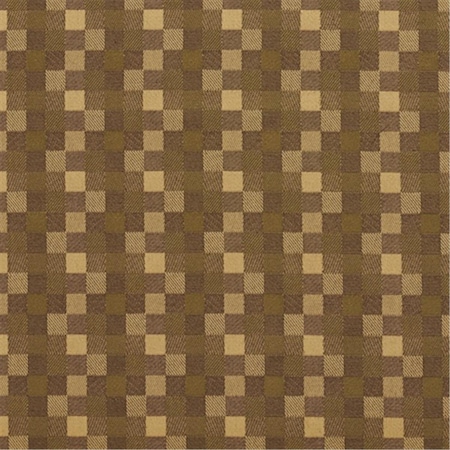 Designer Fabrics 54 in. Wide Green And Brown Checkered Silk Satin Upholstery Fabric U0240A
